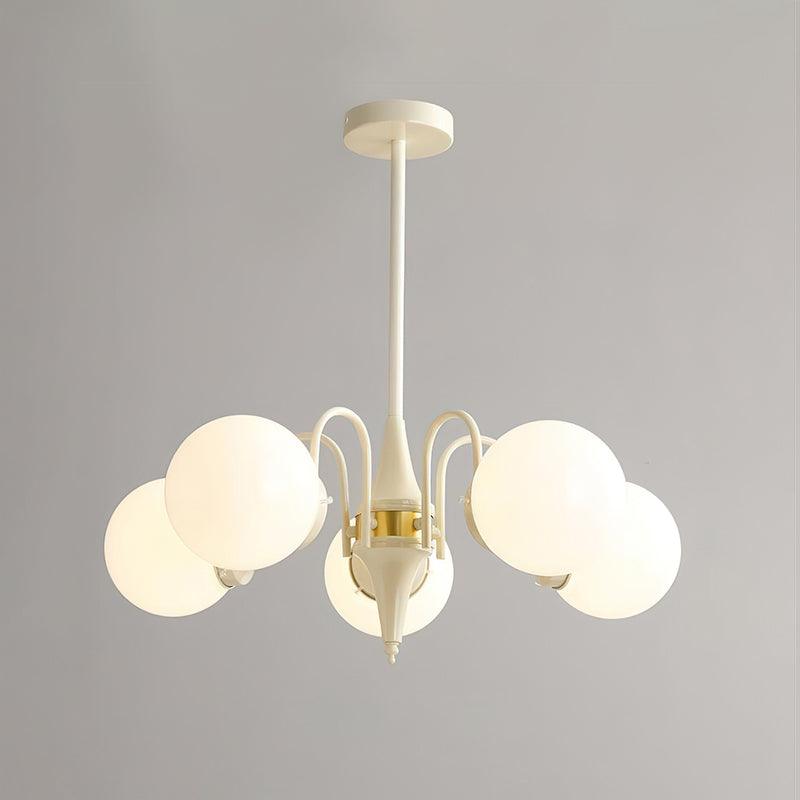 Lustre Loriot en verre et métal – vue 7