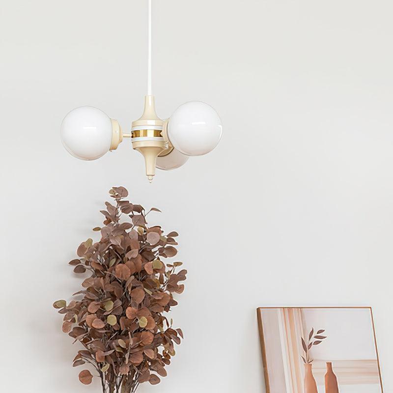 Lustre Loriot en verre et métal – vue 18