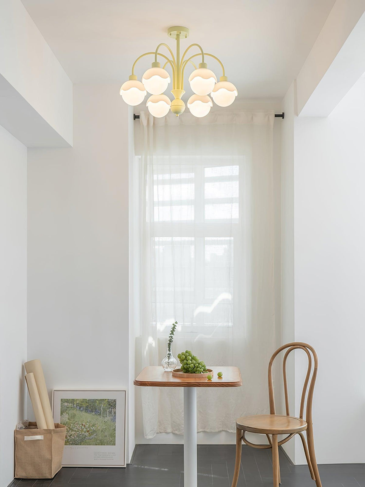 Lustre Euterpe en verre et métal – vue 16