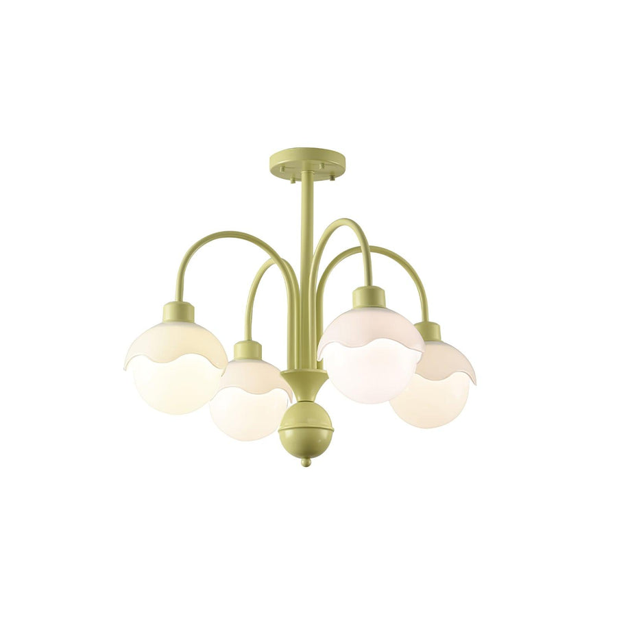 Lustre Euterpe en verre et métal – vue 2