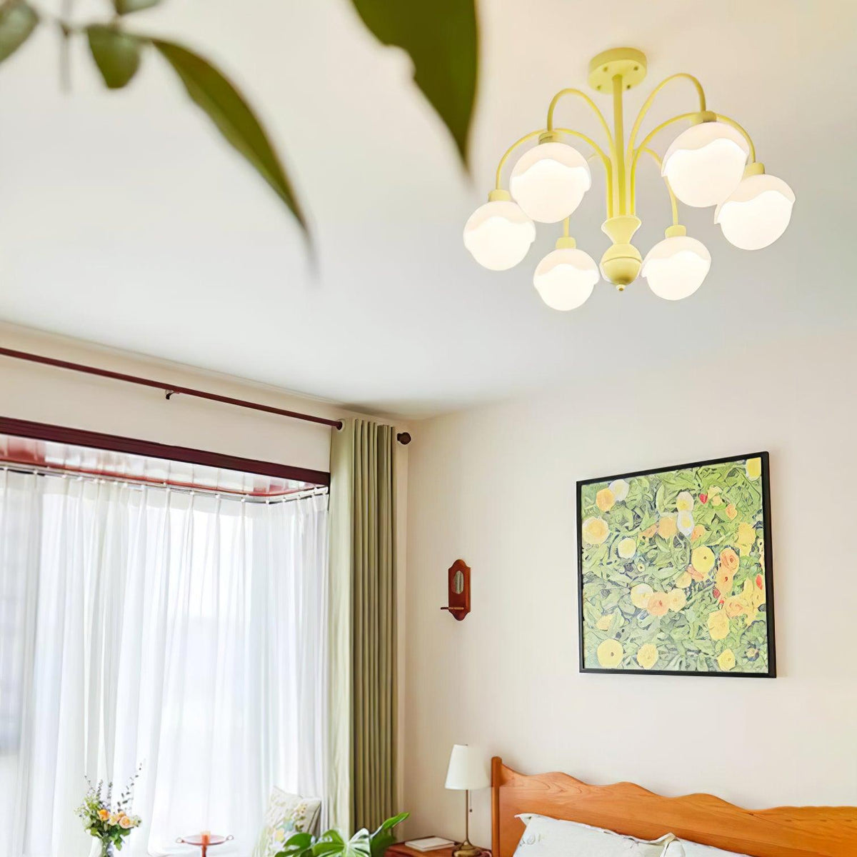 Lustre Euterpe en verre et métal – vue 9