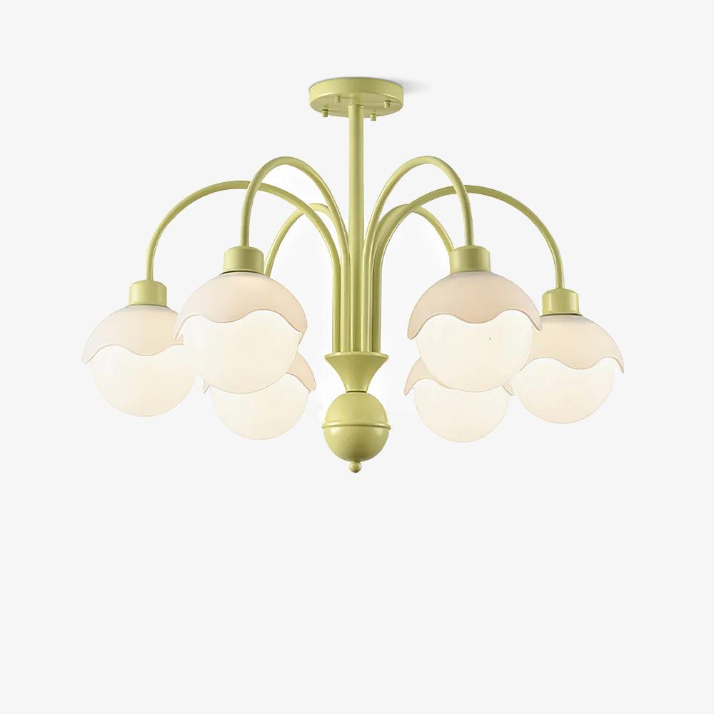 Lustre Euterpe en verre et métal – vue 19