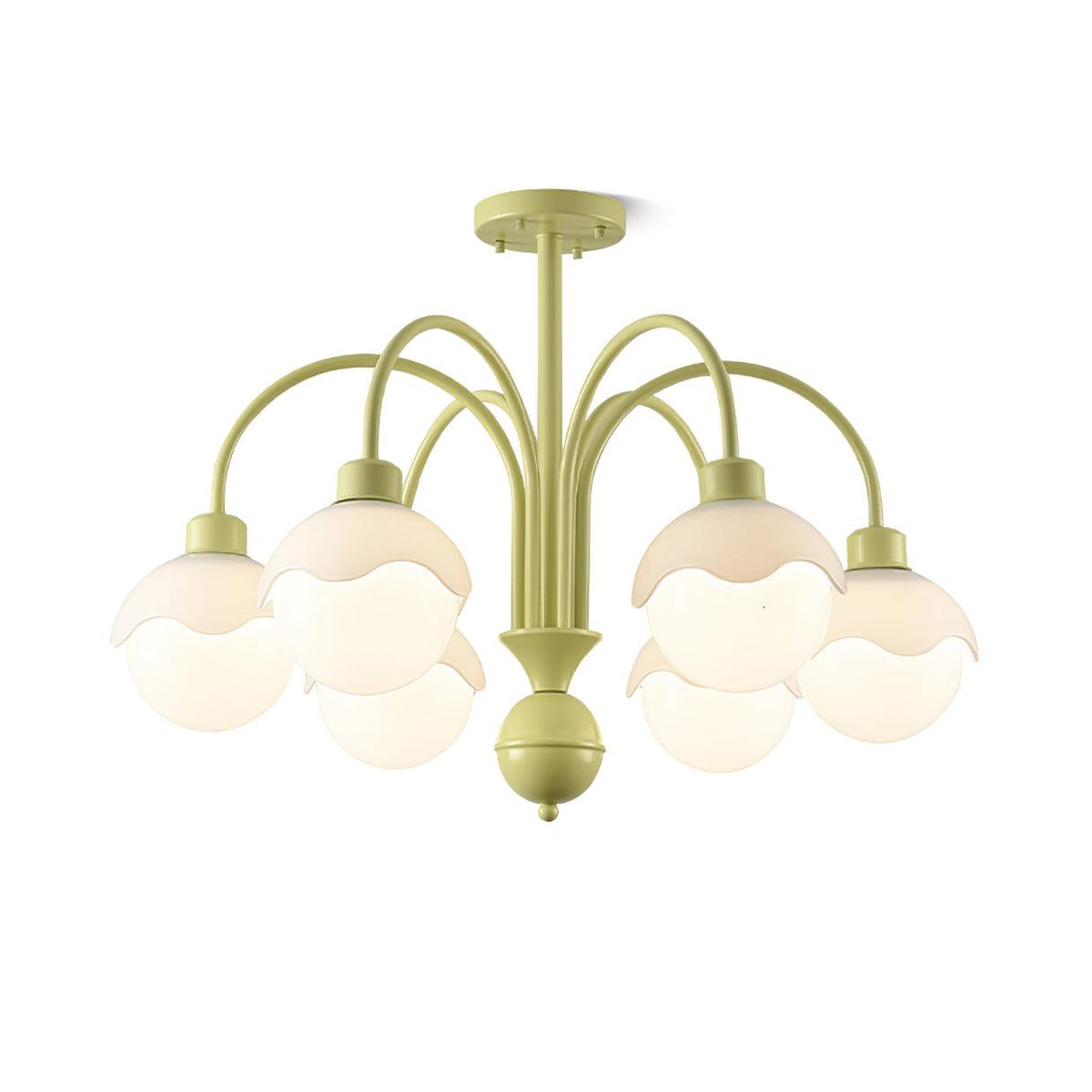 Lustre Euterpe en verre et métal – vue 6