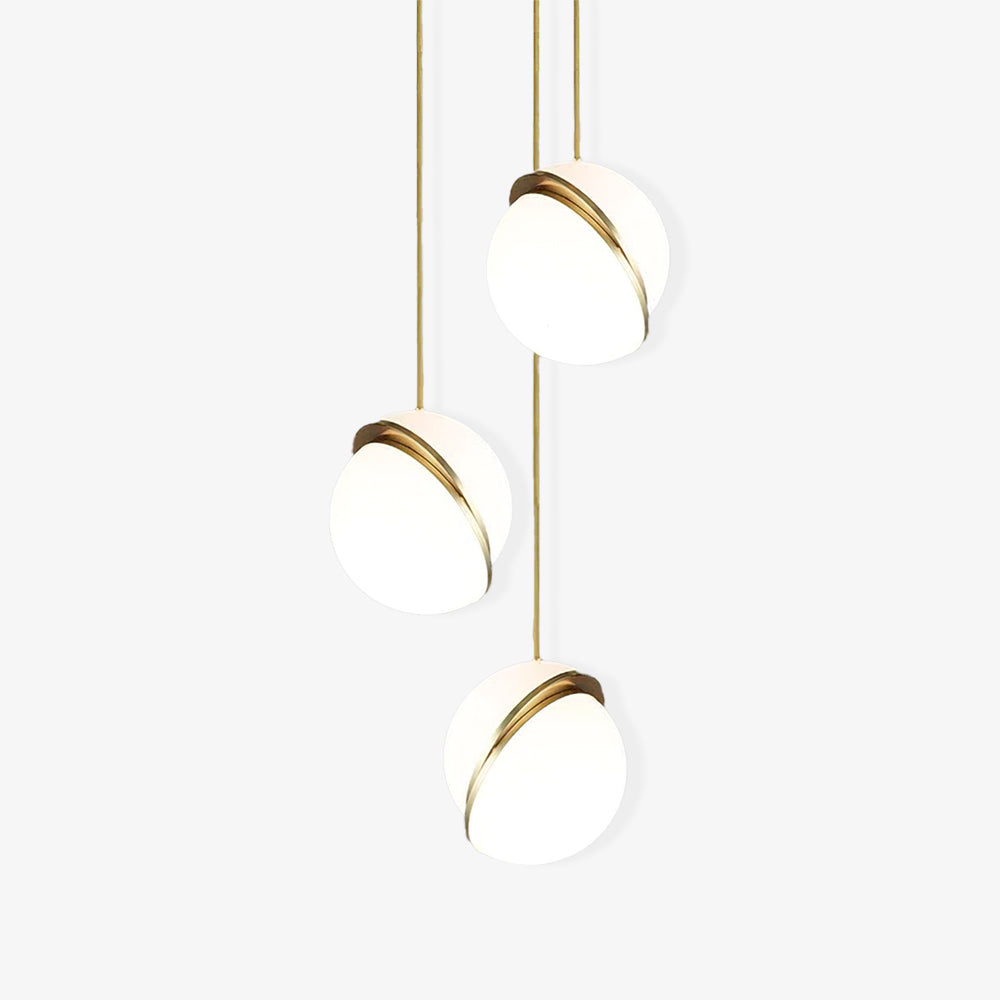 Suspension Amarre en verre et laiton – vue 2