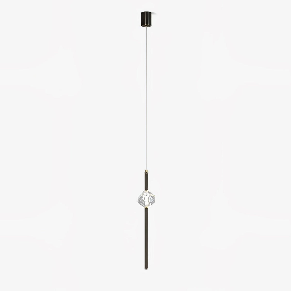 Suspension Verrière en cristal et aluminium – vue 8