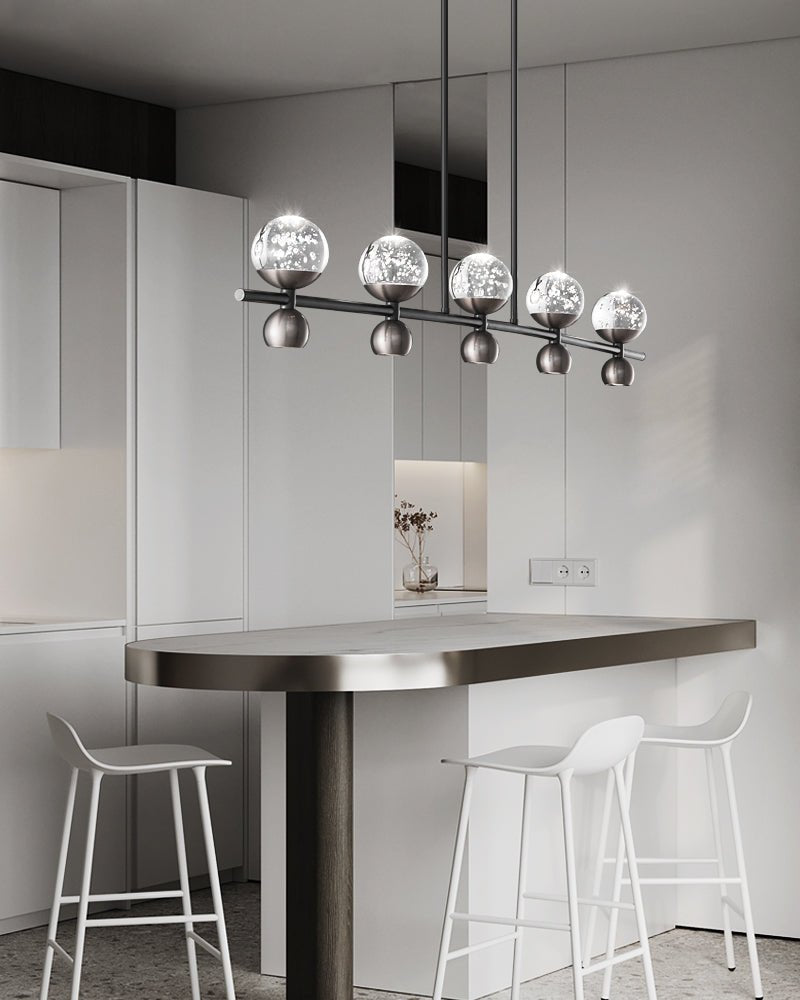 Lustre Bosquet en cristal et laiton – vue 6