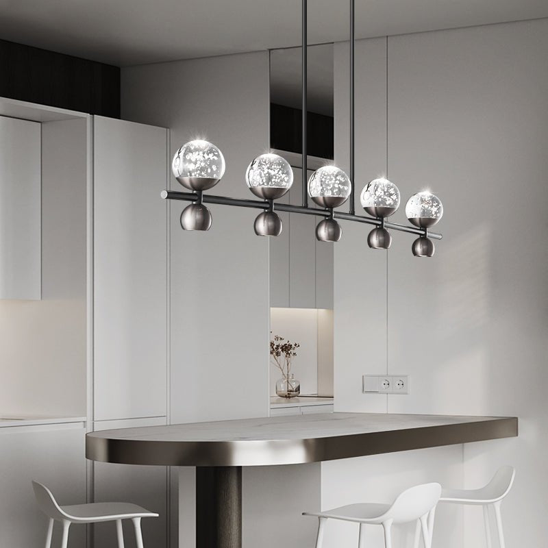 Lustre Bosquet en cristal et laiton – vue 4