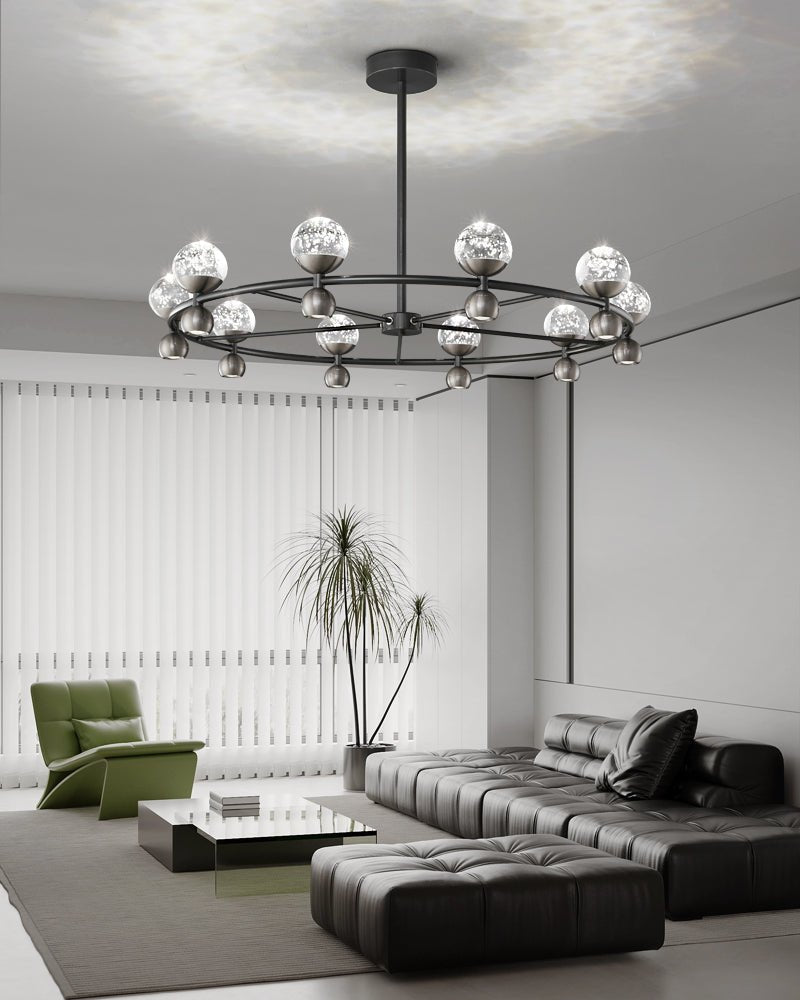 Lustre Bosquet en cristal et laiton – vue 7