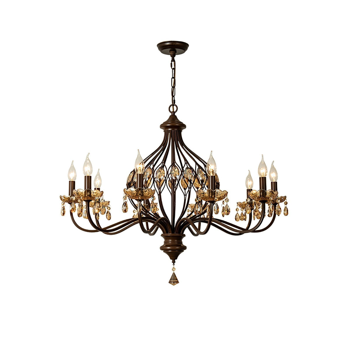 Lustre Diadème en cristal et métal – vue 6
