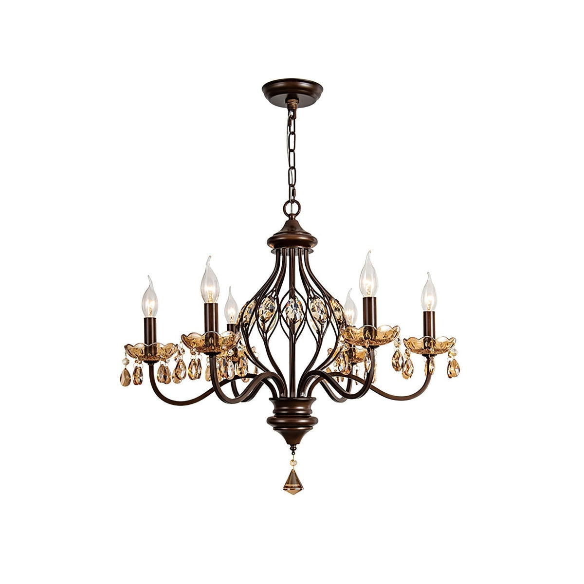Lustre Diadème en cristal et métal – vue 3