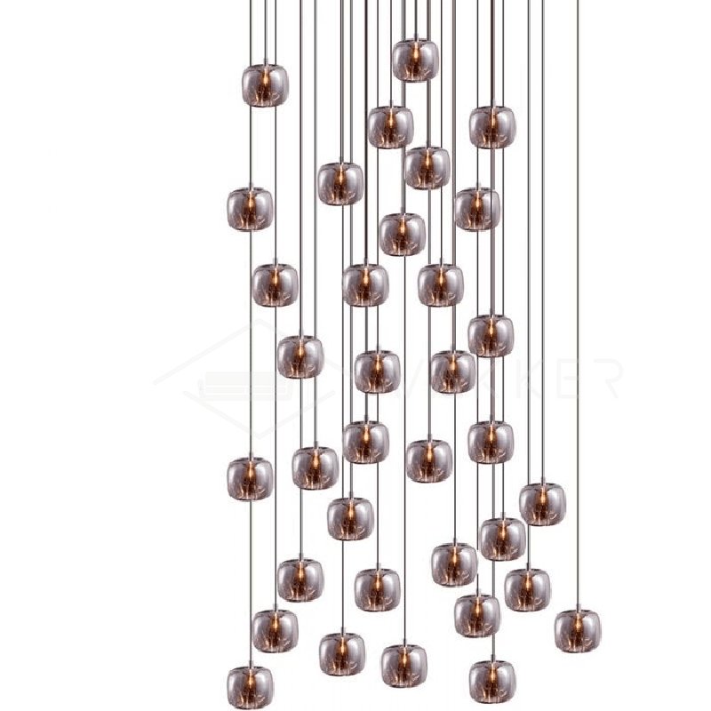 Suspension Verveine en cristal et fer – vue 13