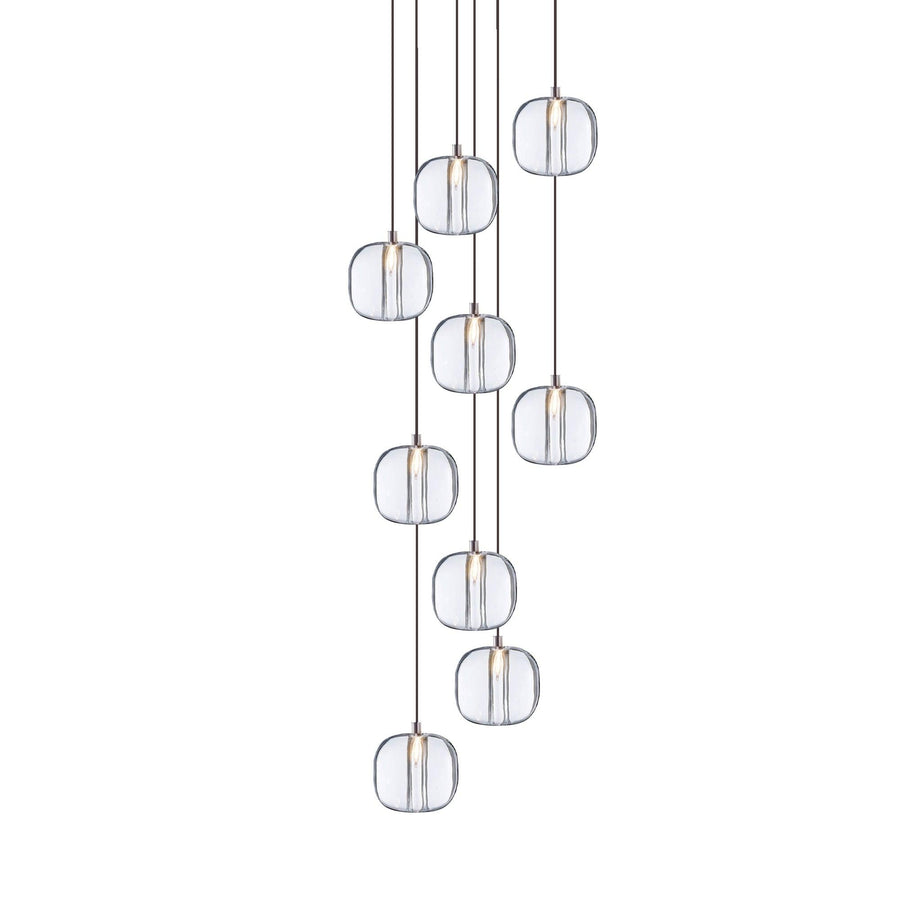 Suspension Verveine en cristal et fer – vue 4
