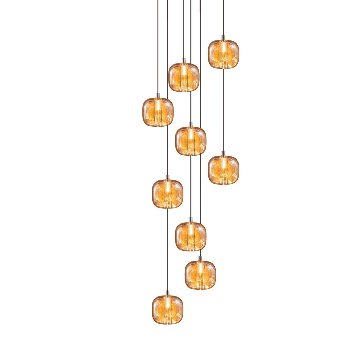 Suspension Verveine en cristal et fer – vue 60