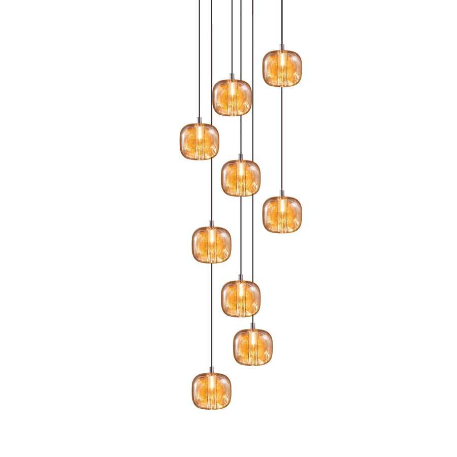 Suspension Verveine en cristal et fer – vue 5