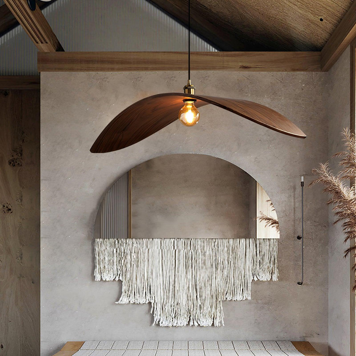 Suspension Morgane en bois et fer – vue 23
