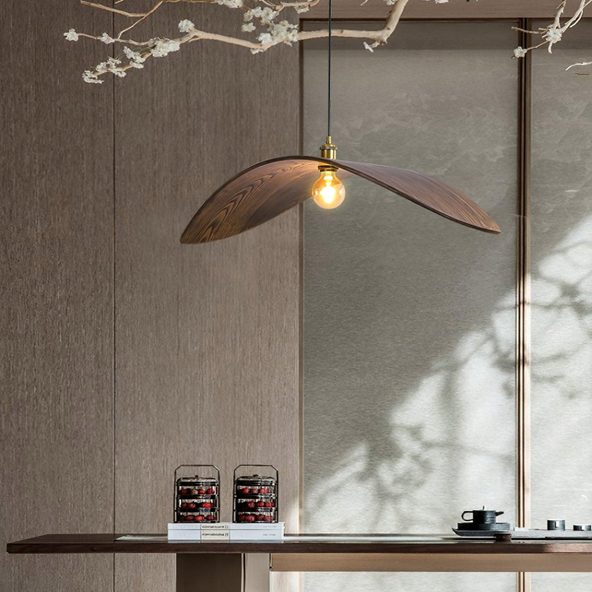 Suspension Morgane en bois et fer – vue 28