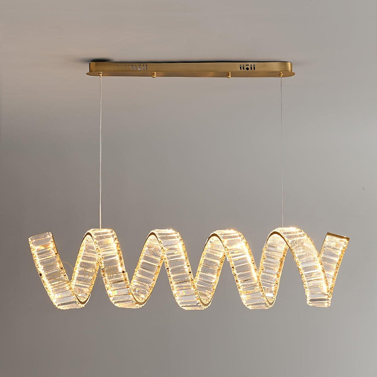 Lustre Jonquille en cristal et métal – vue 34