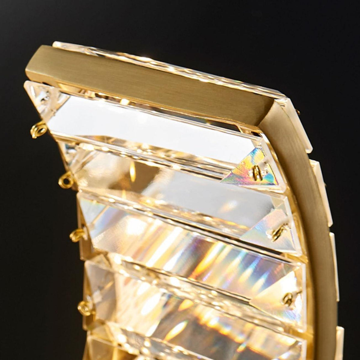 Lustre Jonquille en cristal et métal – vue 18