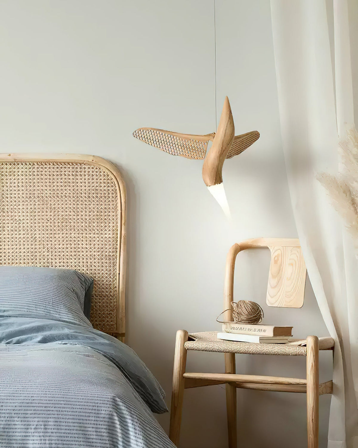 Lustre Nautile en bois et métal – vue 21
