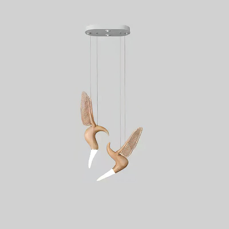 Lustre Nautile en bois et métal – vue 46