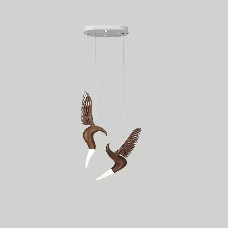 Lustre Nautile en bois et métal – vue 59