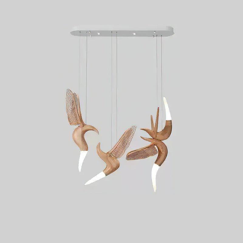 Lustre Nautile en bois et métal – vue 48