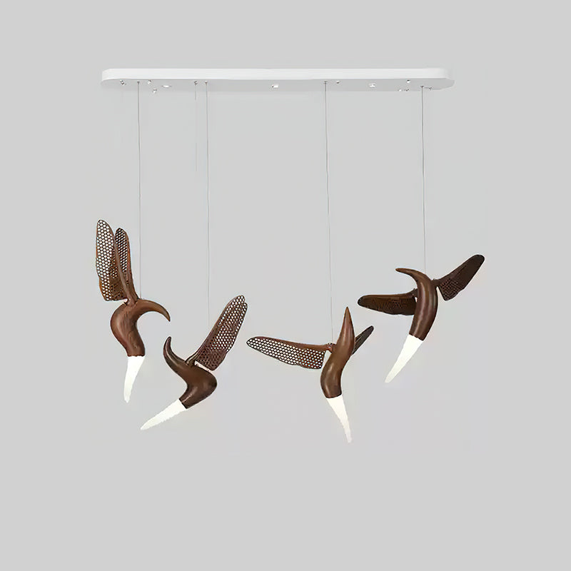 Lustre Nautile en bois et métal – vue 32