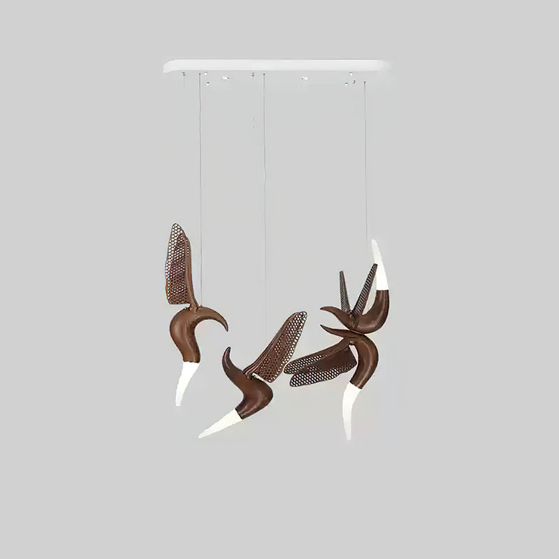 Lustre Nautile en bois et métal – vue 33