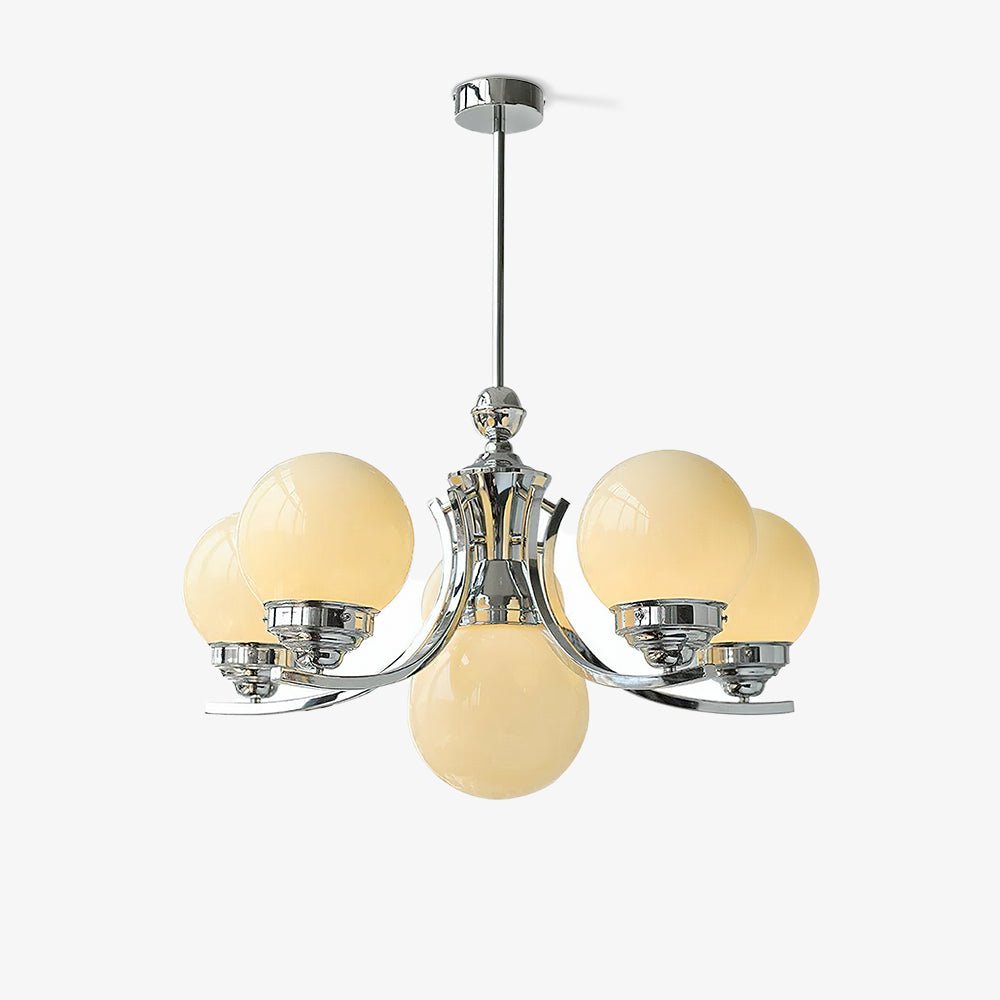 Lustre Célia en verre et fer – vue 9