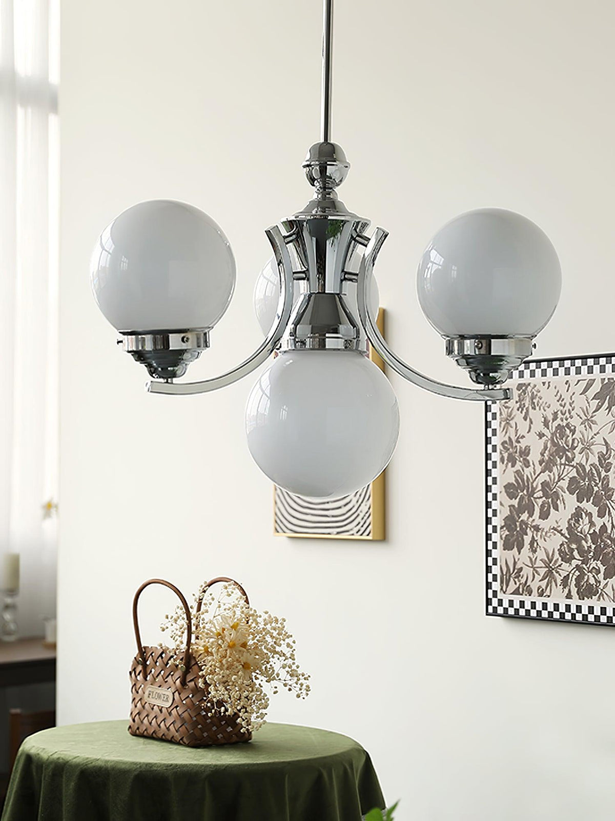 Lustre Célia en verre et fer – vue 27