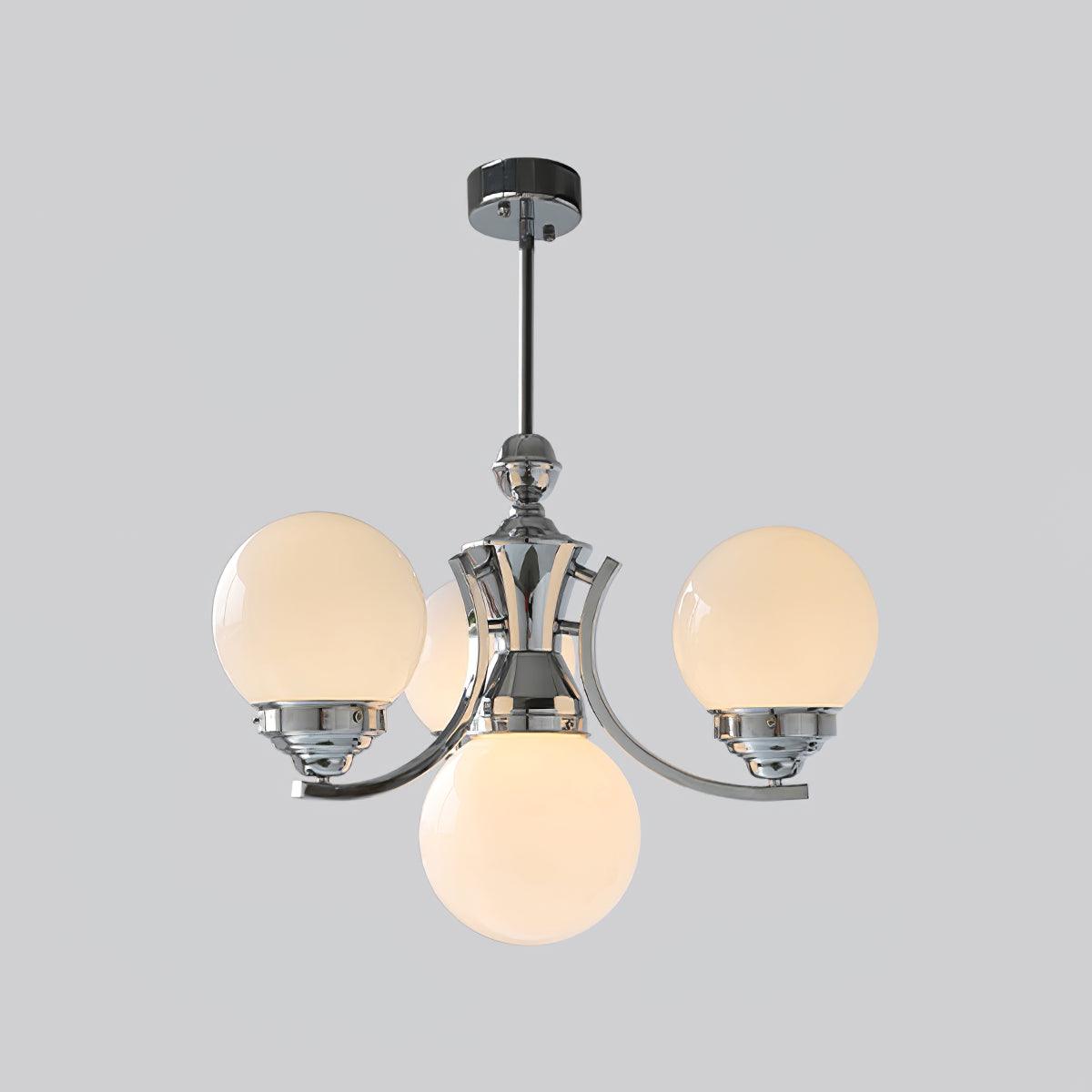 Lustre Célia en verre et fer – vue 3