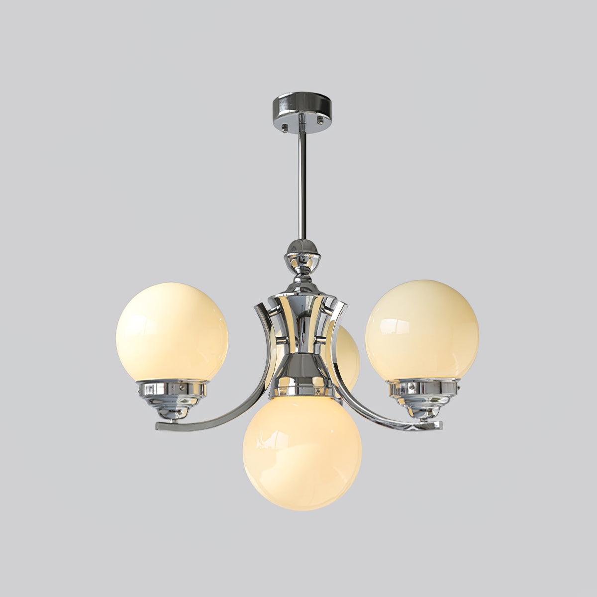Lustre Célia en verre et fer – vue 15