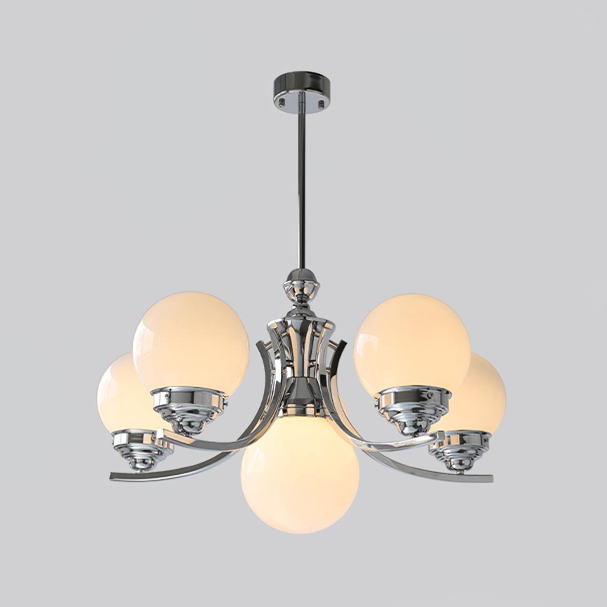 Lustre Célia en verre et fer – vue 8