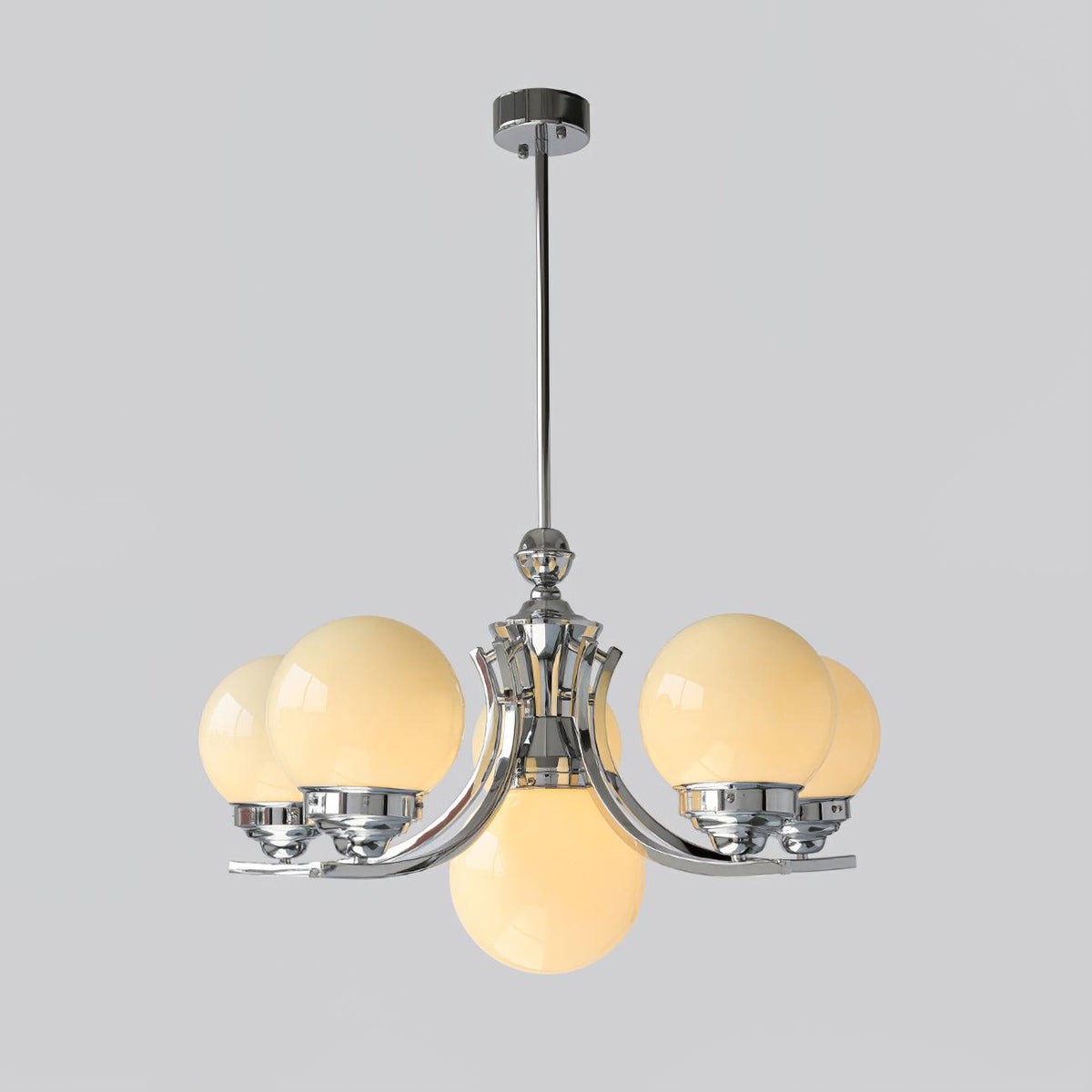 Lustre Célia en verre et fer – vue 20