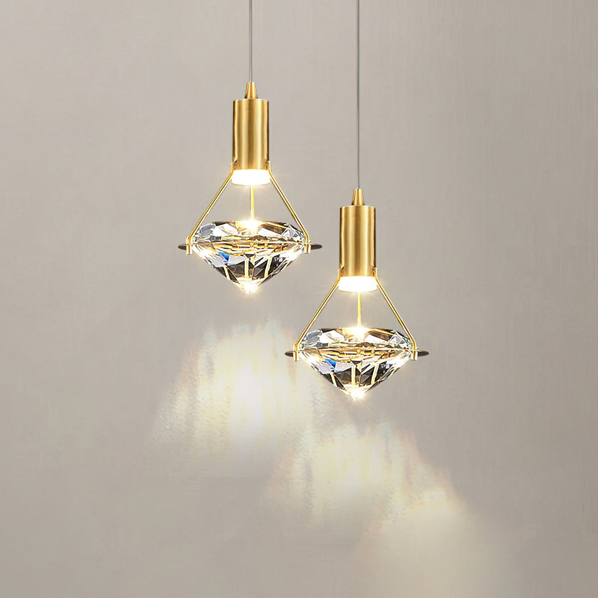 Suspension Tilbury en cristal et laiton – vue 30