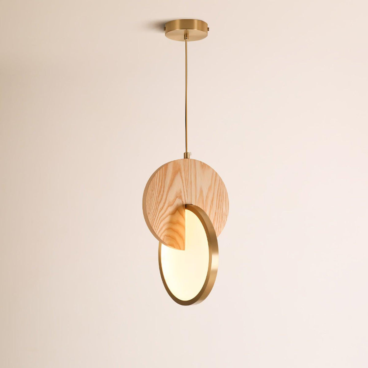 Suspension Ophélie en bois et métal – vue 15