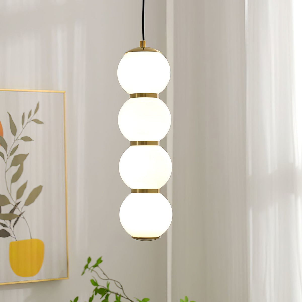 Suspension Séquoia en verre et métal – vue 31