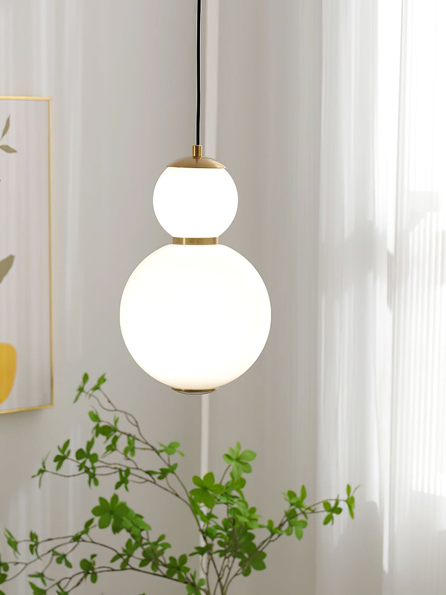 Suspension Séquoia en verre et métal – vue 5