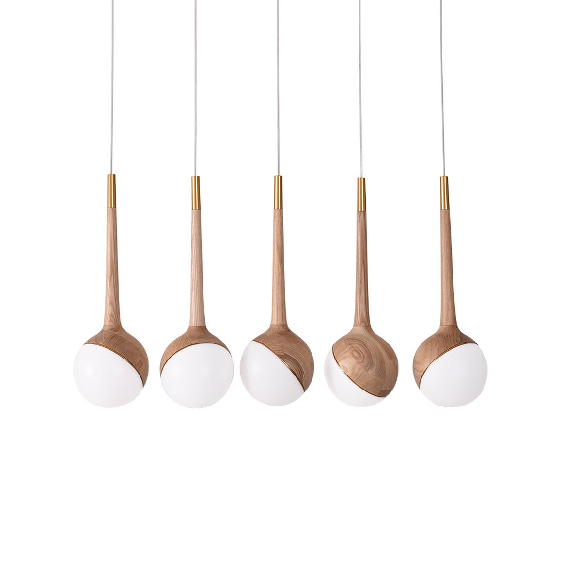 Lustre Corinne en bois et métal – vue 34