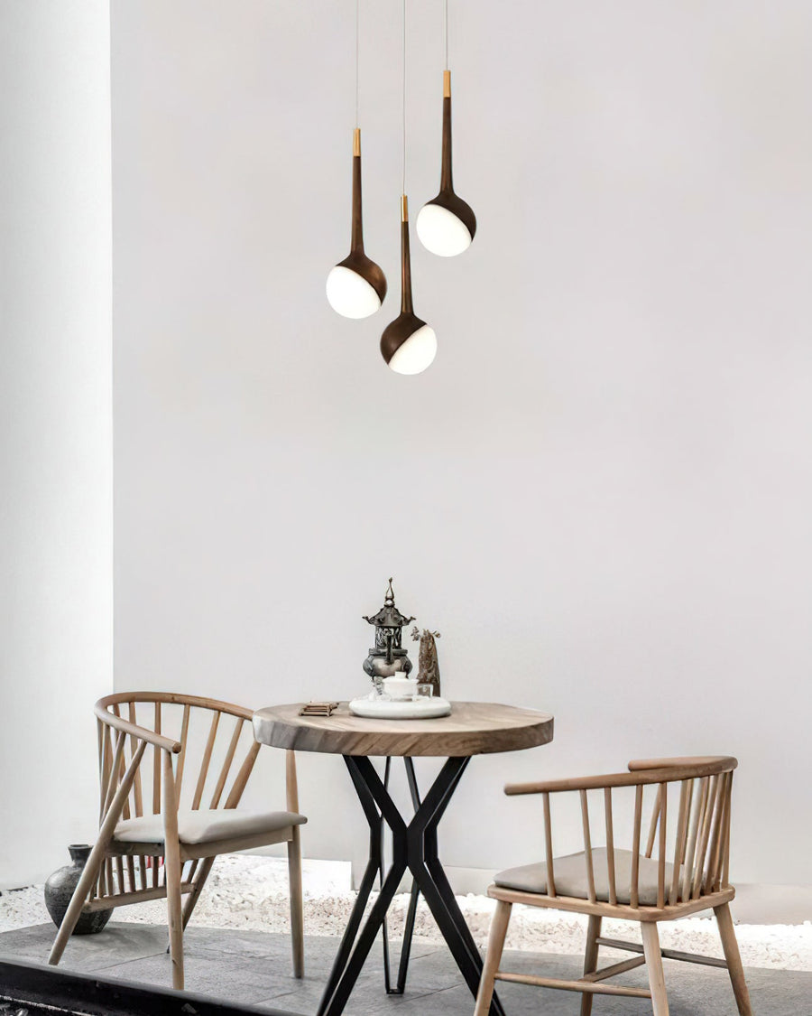 Lustre Corinne en bois et métal – vue 3