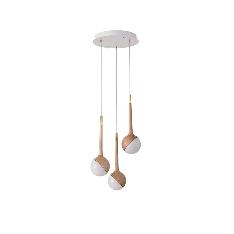 Lustre Corinne en bois et métal – vue 30