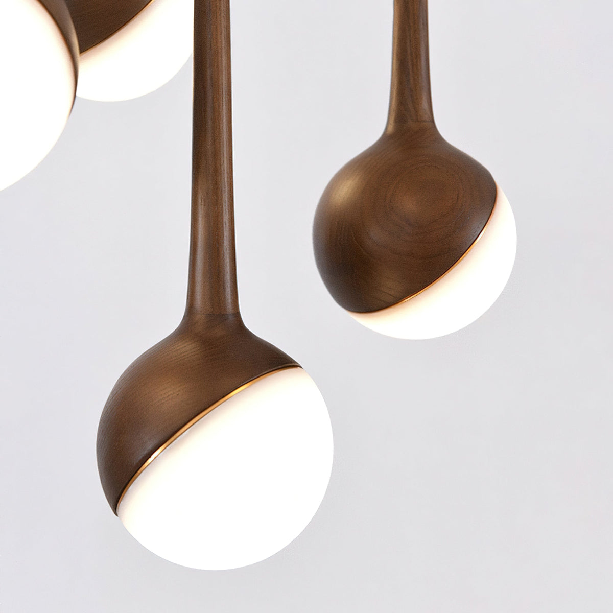 Lustre Corinne en bois et métal – vue 8