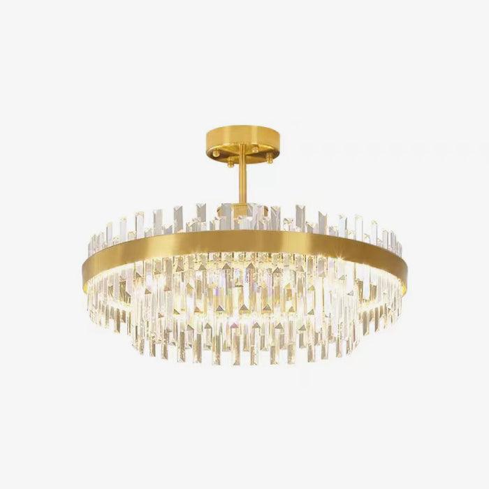 Lustre Bise en cristal et laiton – vue 13