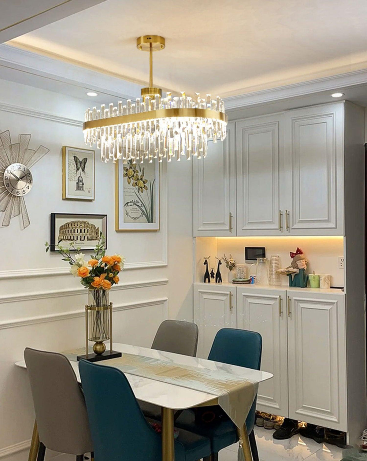 Lustre Bise en cristal et laiton – vue 22
