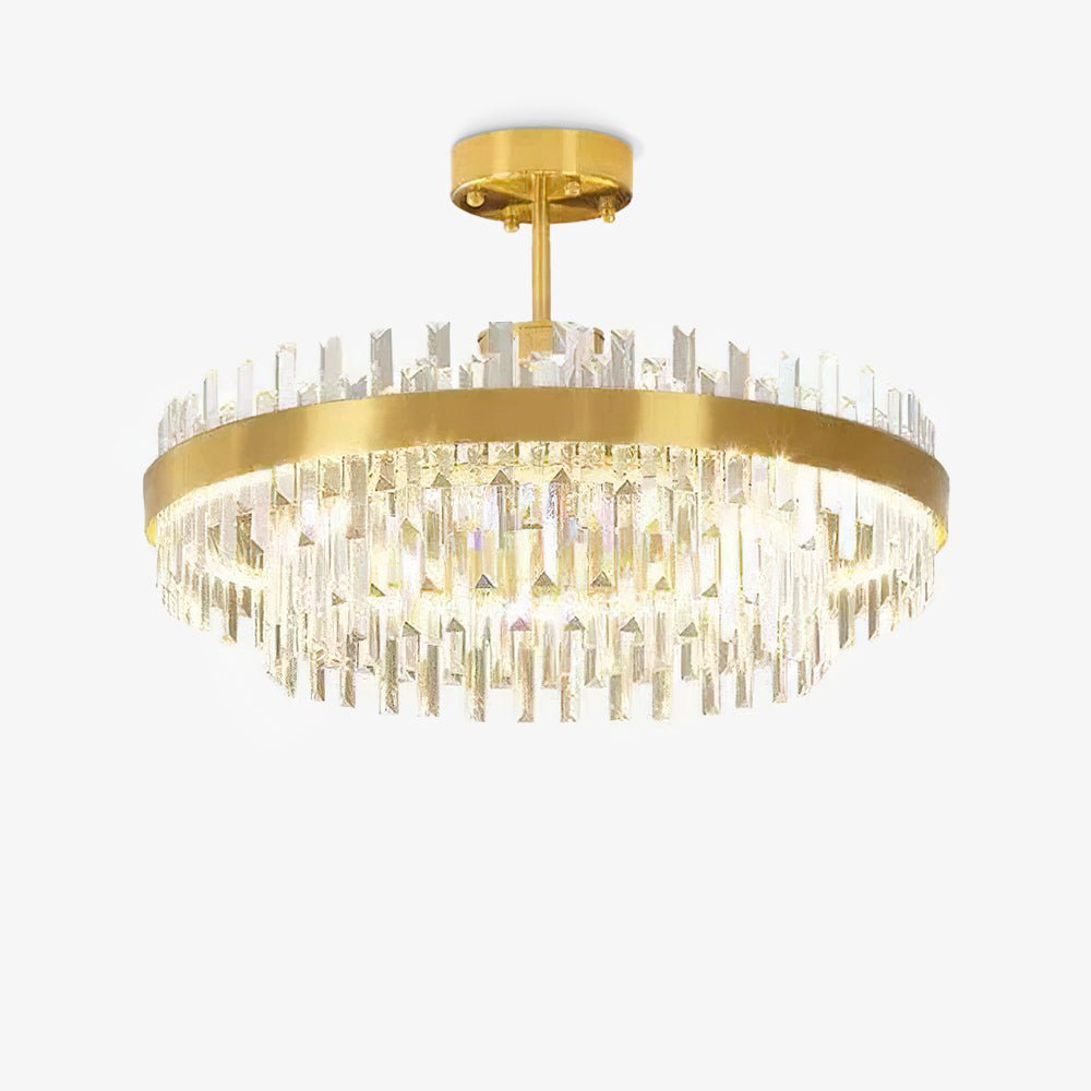 Lustre Bise en cristal et laiton – vue 11