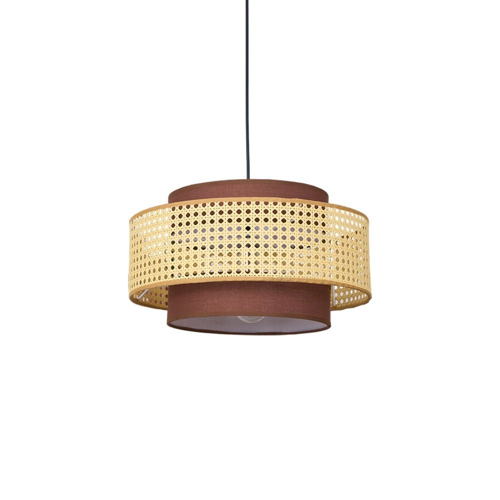 Suspension Beaune en rotin et tissu – vue 9