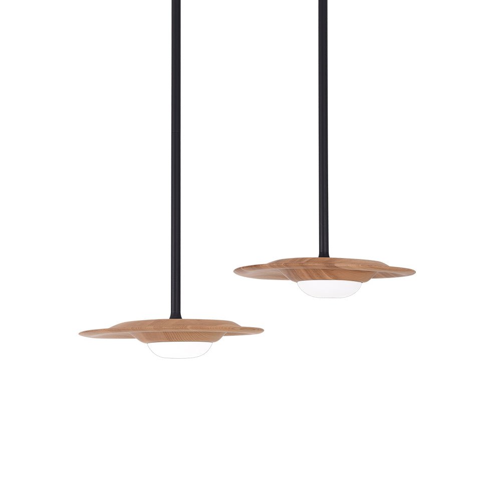 Suspension Lutèce en bois et métal – vue 9