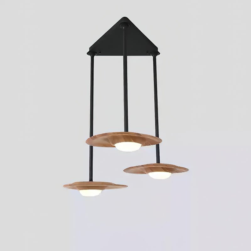 Suspension Lutèce en bois et métal – vue 18