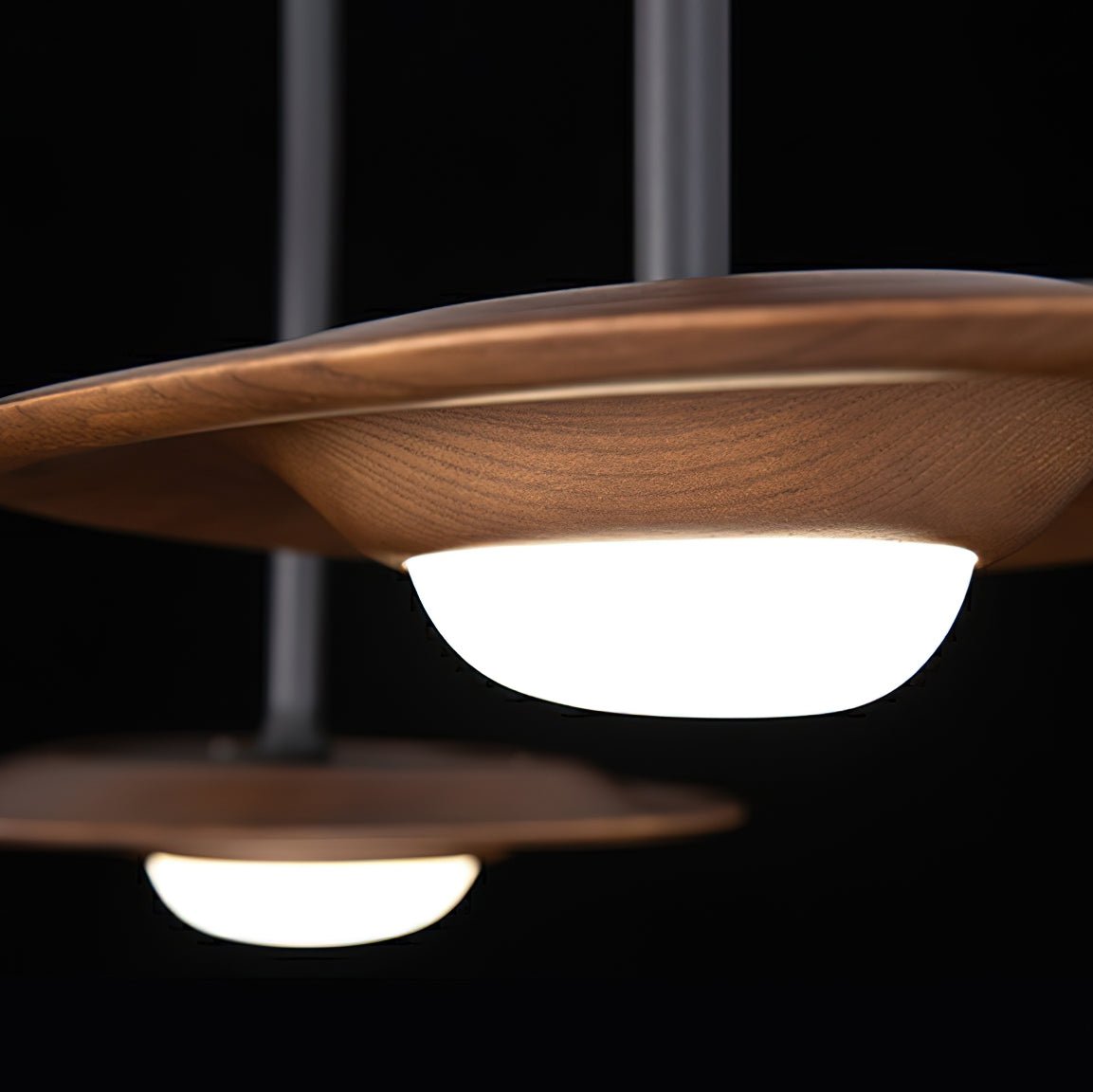 Suspension Lutèce en bois et métal – vue 8