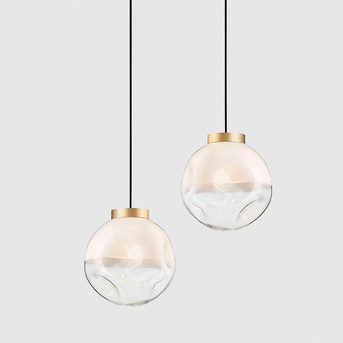 Suspension Étoile en verre et métal – vue 21